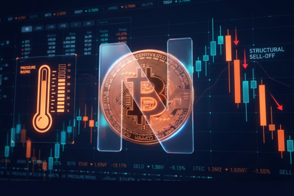 Bitcoin pod presją – wyprzedaż na krypto odsłania słabość struktury