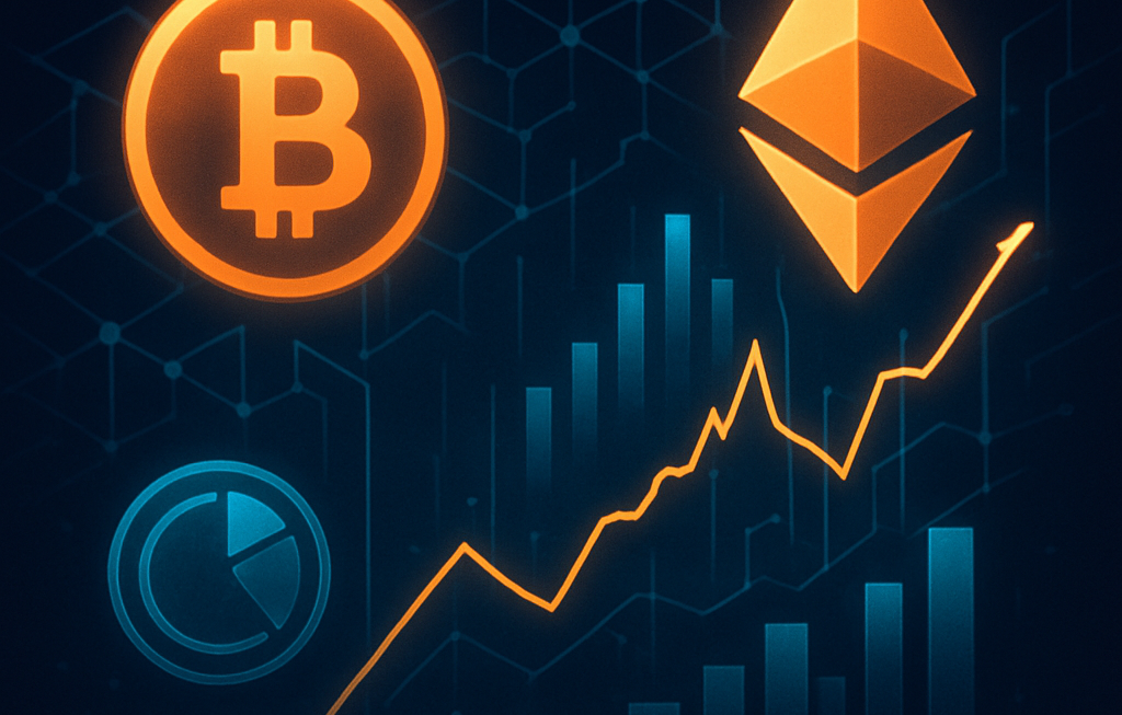 Bitcoin i Ethereum – rotacja kapitału krypto w liczbach